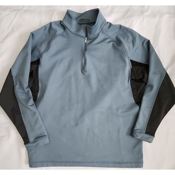 Nike Other - NIKE GOLF 1/4 ZIP SWEATSHIRT MENS SIZE 2XL XXL BLUE BLACK PERFORMANCE FIT THERMA